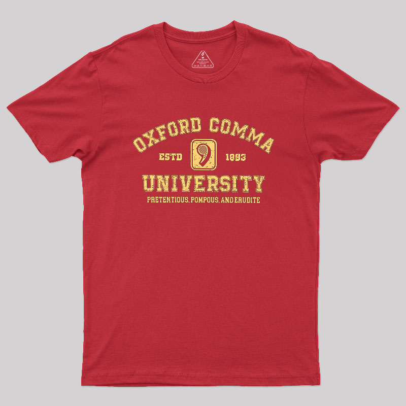 Oxford Comma University Geek T-Shirt