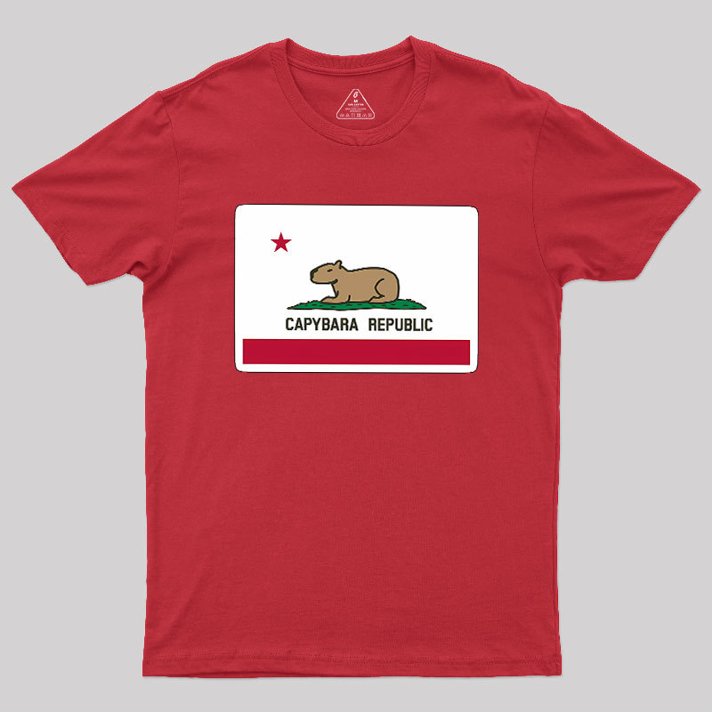 Capybara Flag Geek T-Shirt