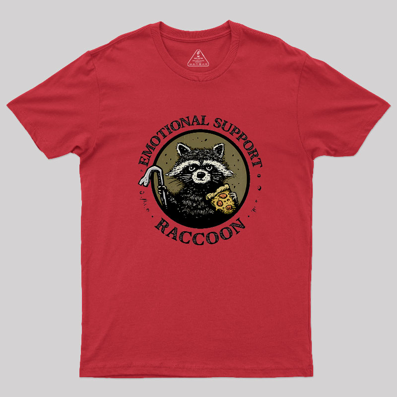 Emotional Support Raccoon Geek T-Shirt