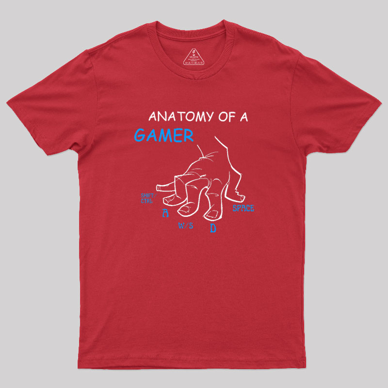 Anatomy Of A Gamer Geek T-Shirt