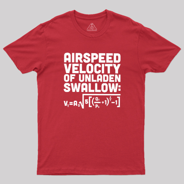 Airspeed Velocity of an Unladen Swallow Geek T-Shirt