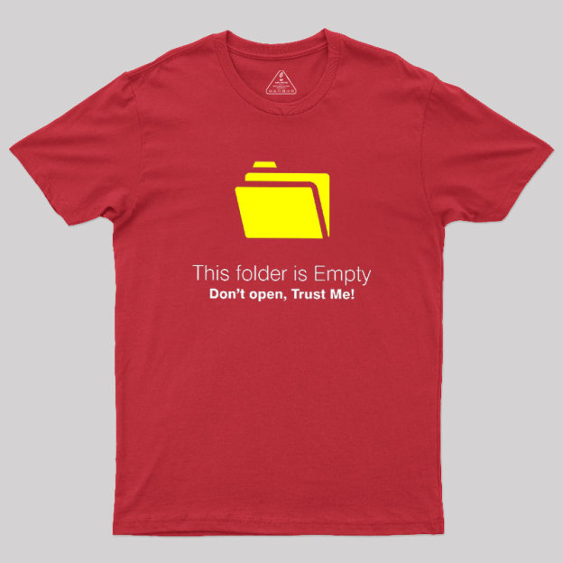 Empty Folder Meme Geek T-Shirt