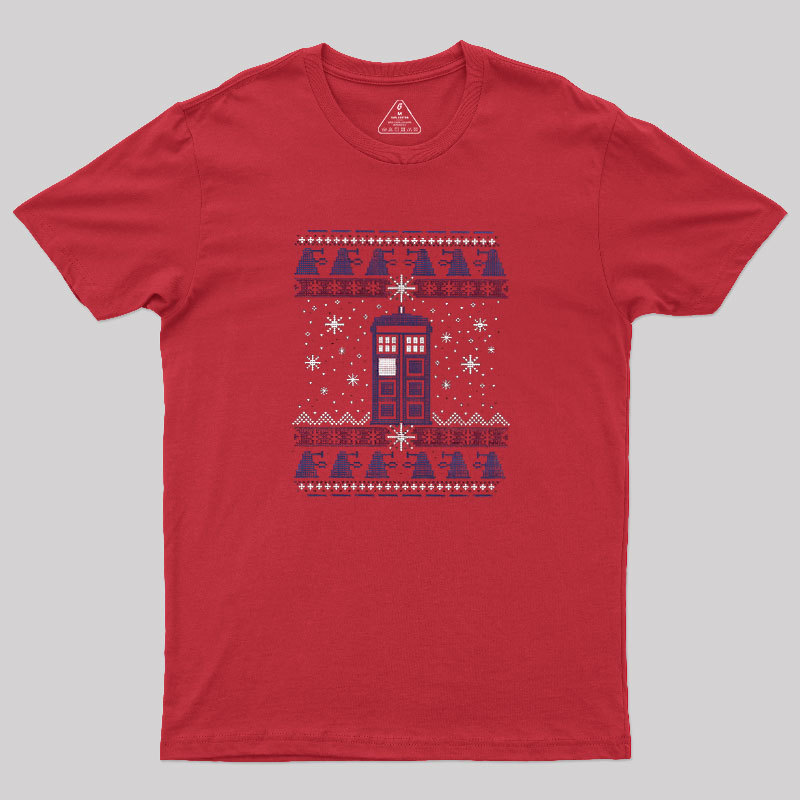 Tardis In The Snow Geek T-Shirt