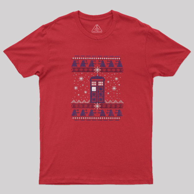 Tardis In The Snow Geek T-Shirt