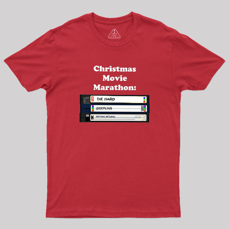 Christmas Movie Marathon Geek T-Shirt