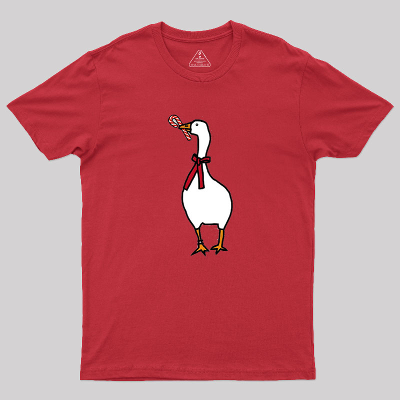 Silly Goose with Candy Cane Geek T-Shirt