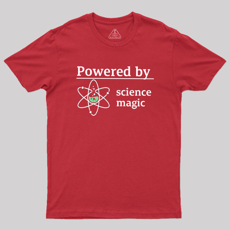 Powered By Science Magic Geek T-Shirt