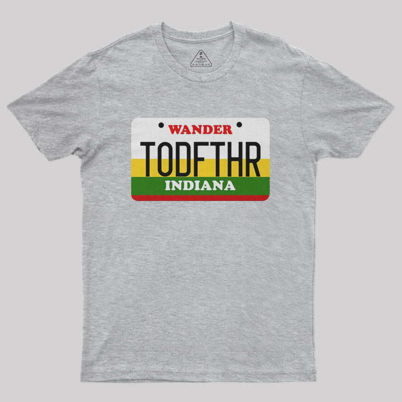 Scifi Monster TODFTHR License Plate Nerd T-Shirt