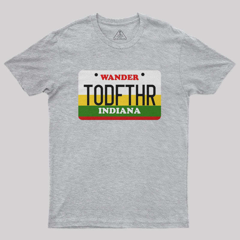 Scifi Monster TODFTHR License Plate Nerd T-Shirt