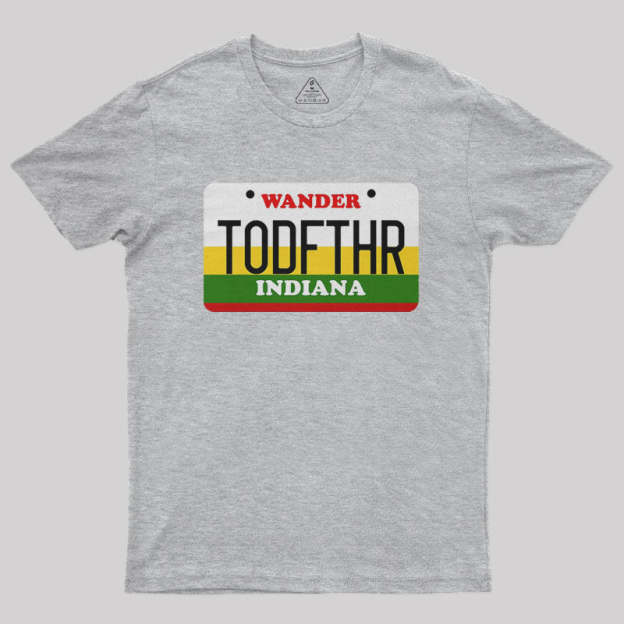 Scifi Monster TODFTHR License Plate Nerd T-Shirt