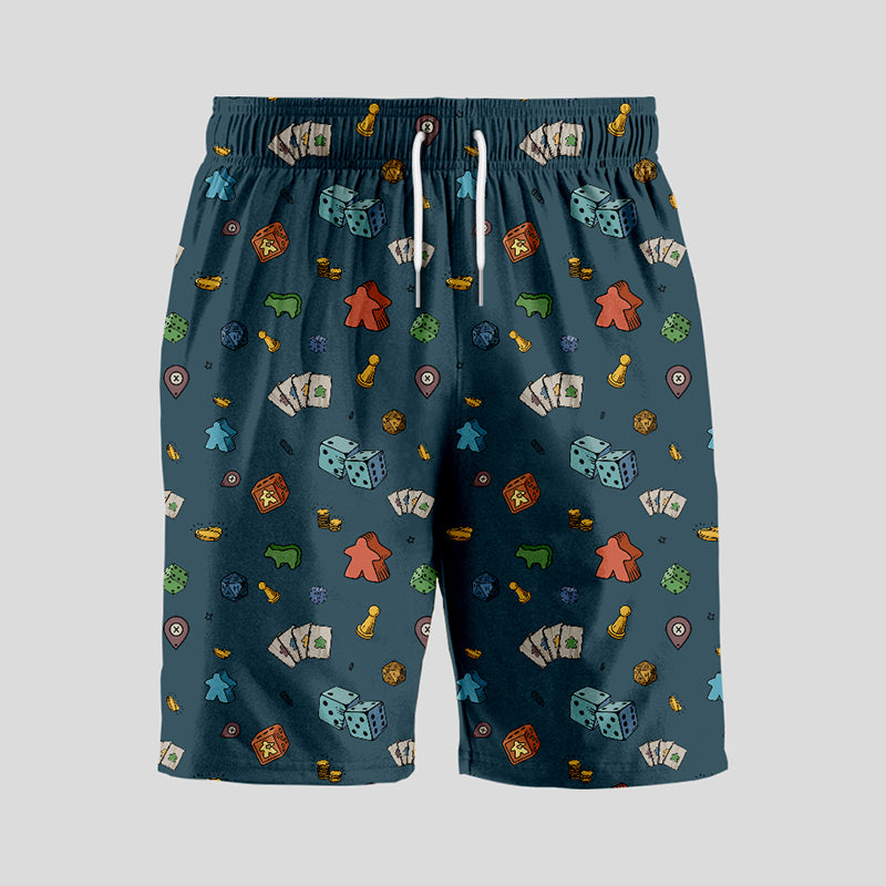 Meeple Board Game Geeky Drawstring Shorts