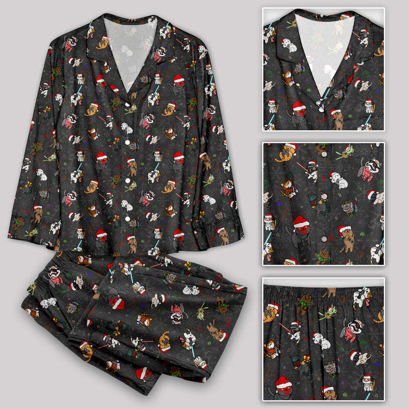 Christmas Lightsaber Cat Pajama Sets