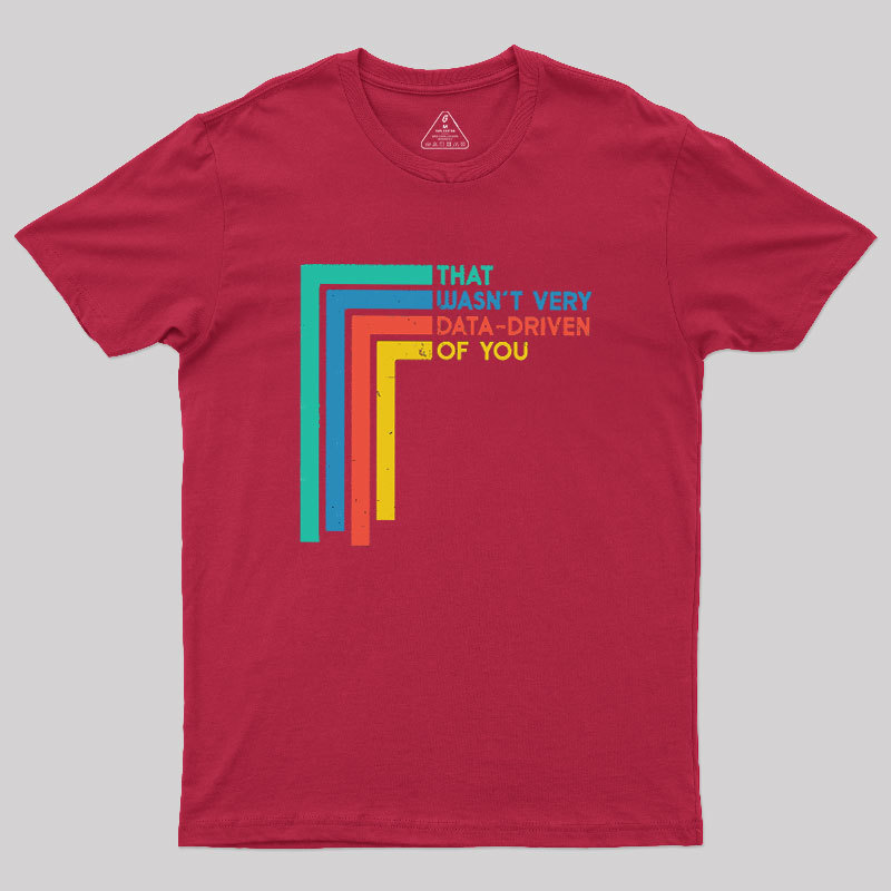That Wasn’t Very Data-driven Of You Funny Data Analyst Geek T-Shirt
