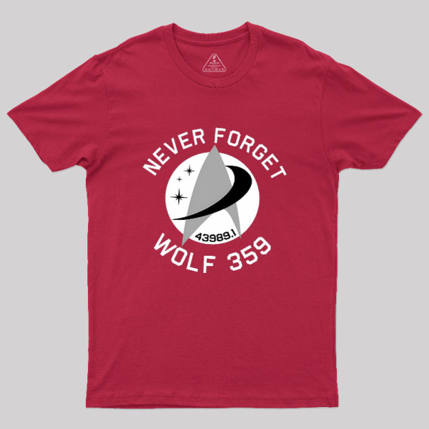 Never Forget Wolf 359 Geek T-Shirt