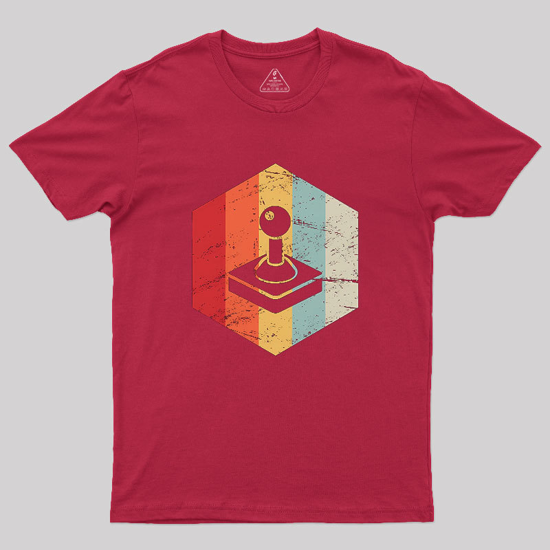 Vintage Arcade Joystick Icon Geek T-Shirt