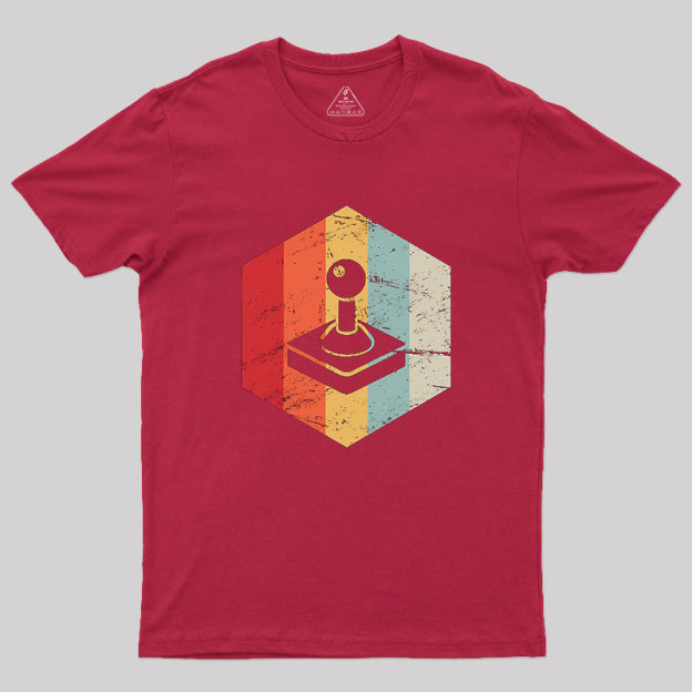 Vintage Arcade Joystick Icon Geek T-Shirt
