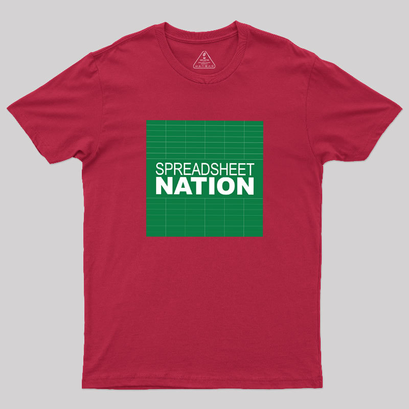 Spreadsheet Nation Geek T-Shirt