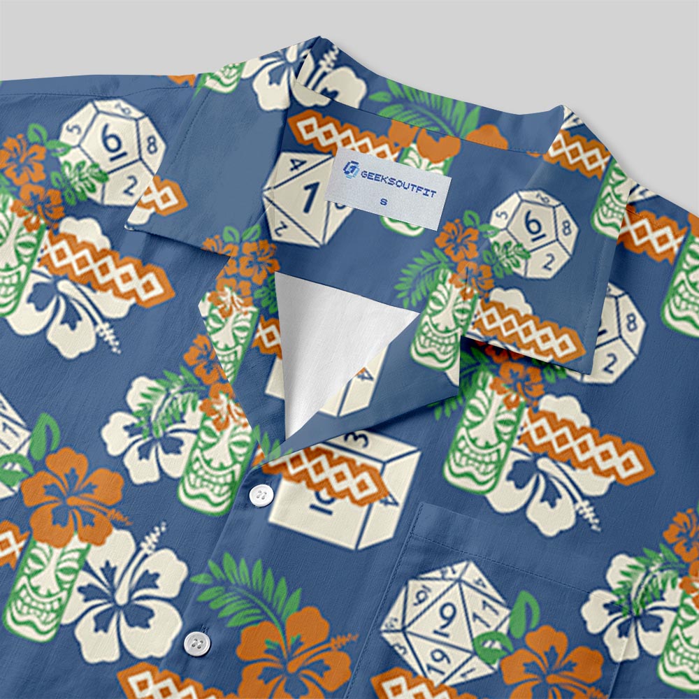 Dice & Tropics Hawaii Button Up Pocket Shirt
