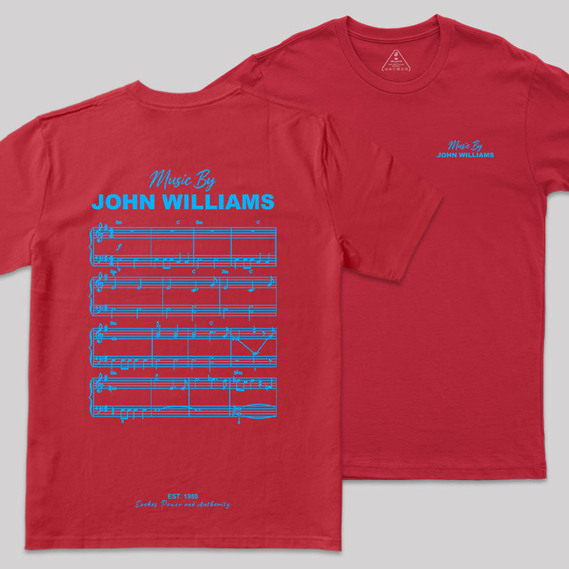 Music by John Williams Front and Back Printing Geek T-Shirt