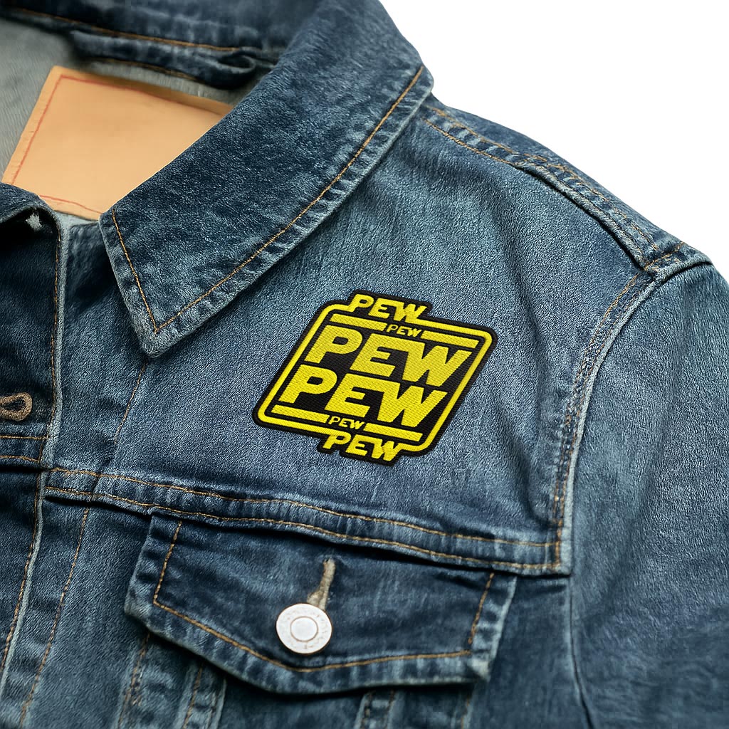 Pew Pew Geek Embroidered Patch