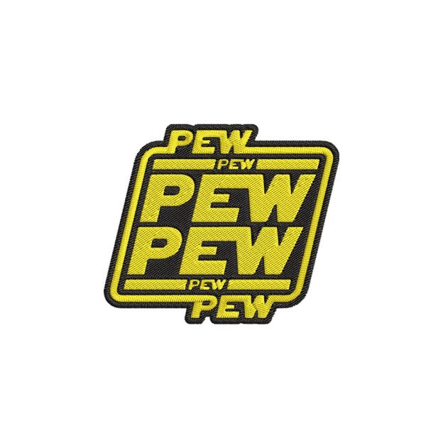Pew Pew Geek Embroidered Patch