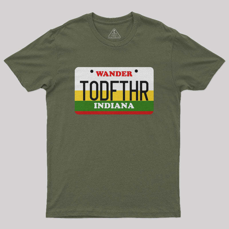 Scifi Monster TODFTHR License Plate Nerd T-Shirt