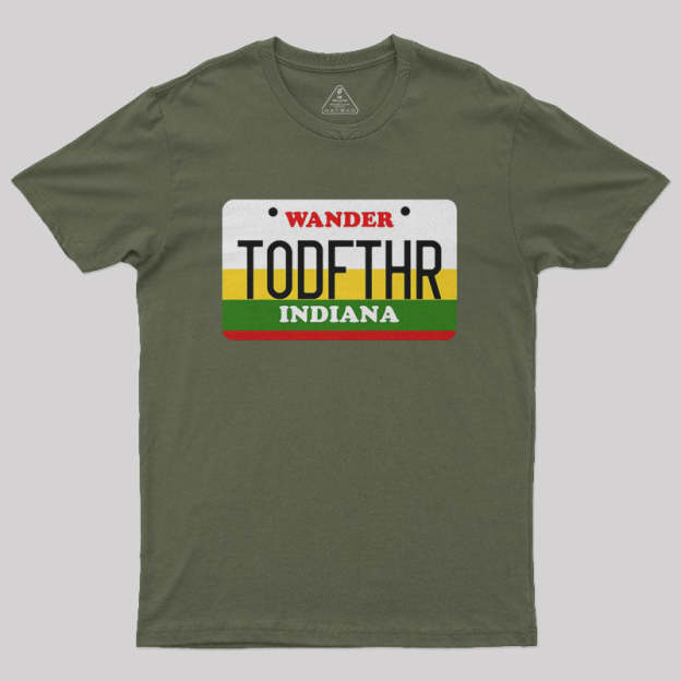 Scifi Monster TODFTHR License Plate Nerd T-Shirt