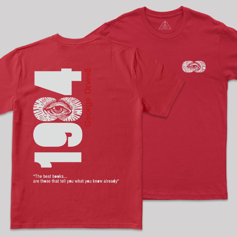 1984 Waching You Front and Back Printed Geek T-Shirt