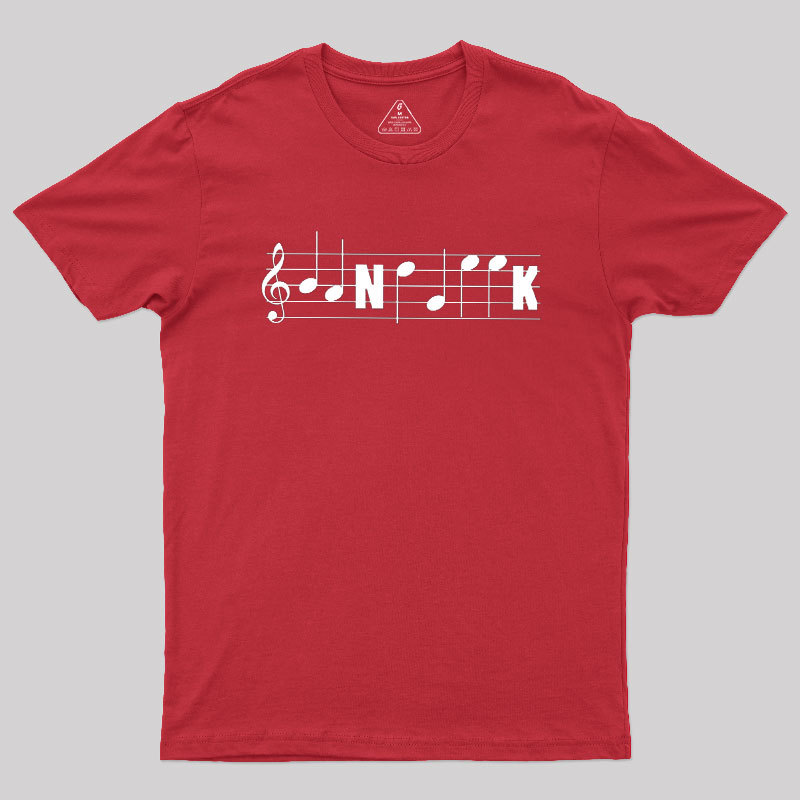 Funny Band Geek Marching Band Music Notes Staff Clef Tee Classic Geek T-Shirt