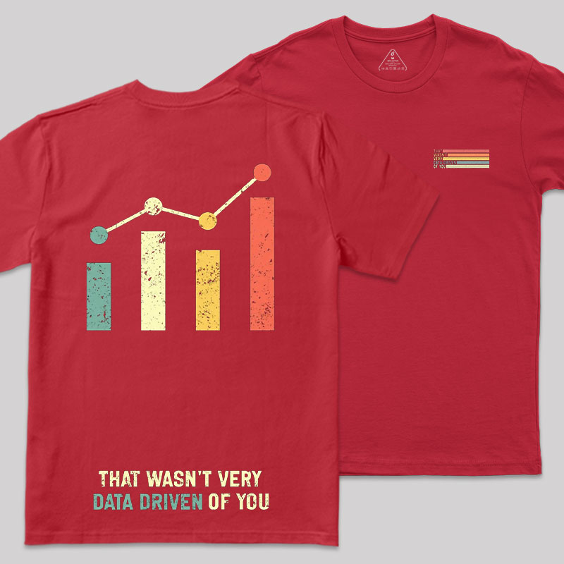 Data-Driven Front and Back Printed Geek T-Shirt