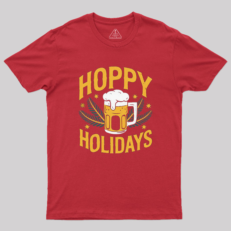 Hoppy Holidays Funny Santa Claus Beer Geek T-Shirt