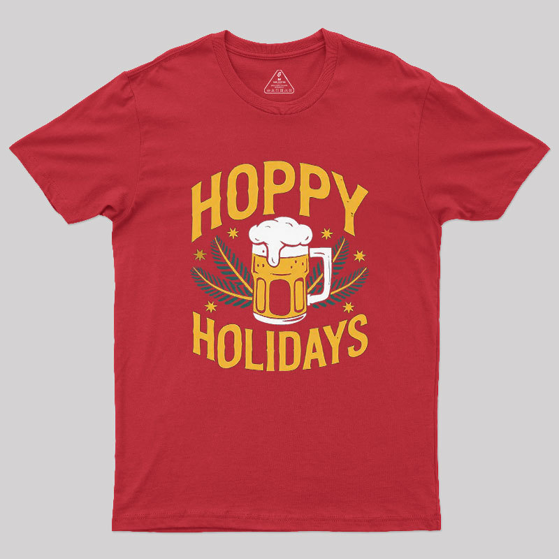 Hoppy Holidays Funny Santa Claus Beer Geek T-Shirt