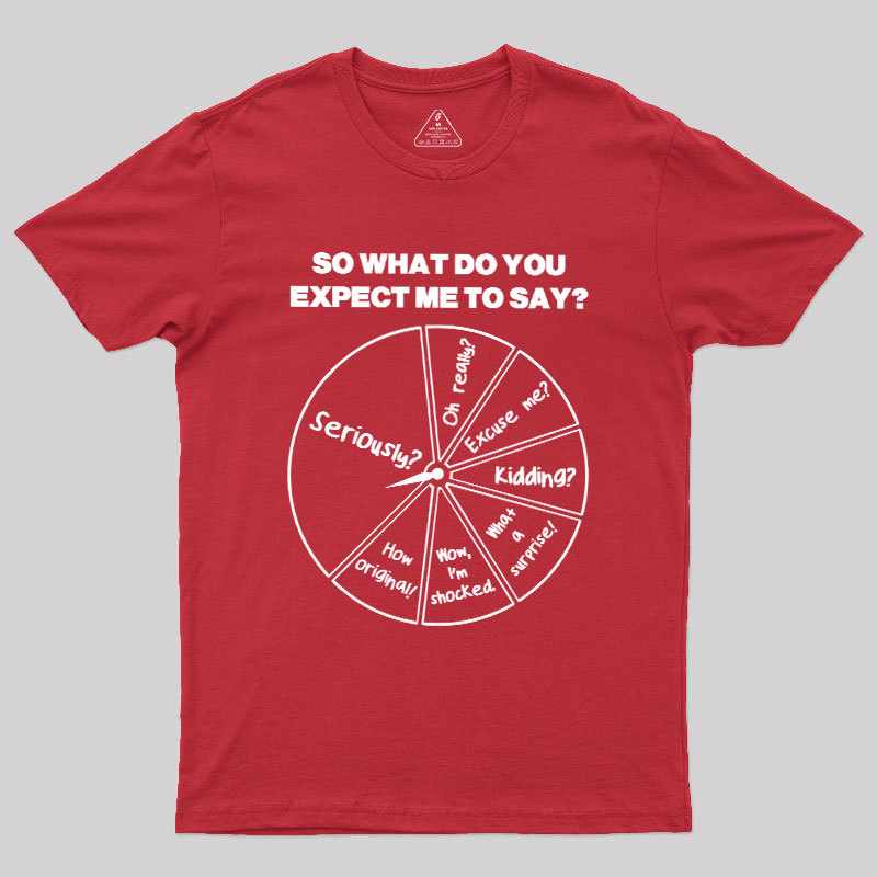 What Do You Expect Me To Say Geek T-Shirt