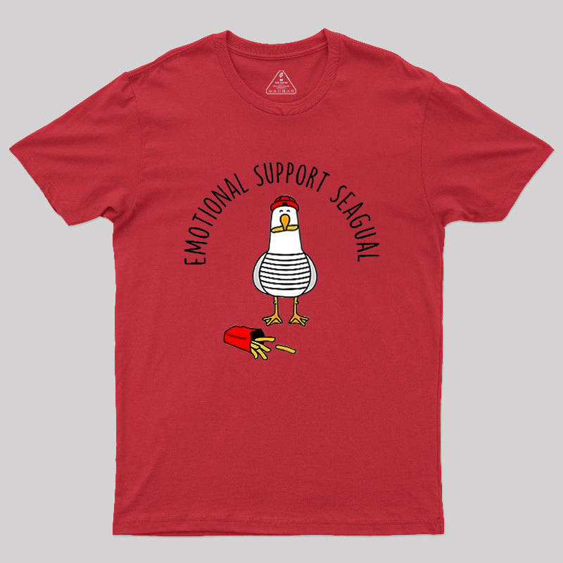 EMOTIONAL SUPPORT SEAGULL Geek T-Shirt