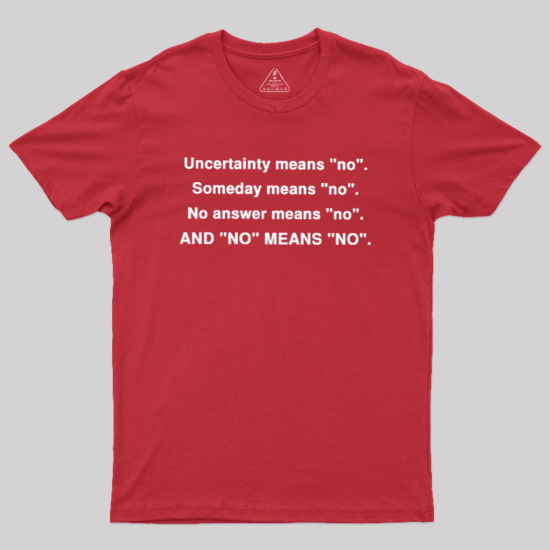 No Means No Geek T-Shirt