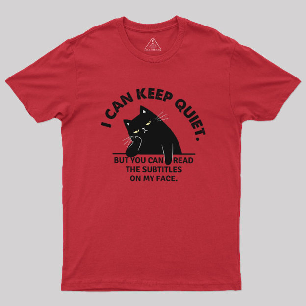 Subtitles on My Face Geek T-Shirt