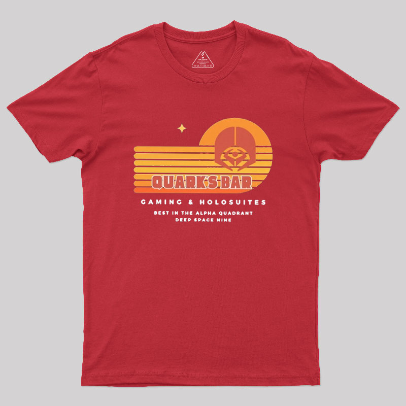 Quark's Bar Deep Space Nine Parody Geek T-Shirt