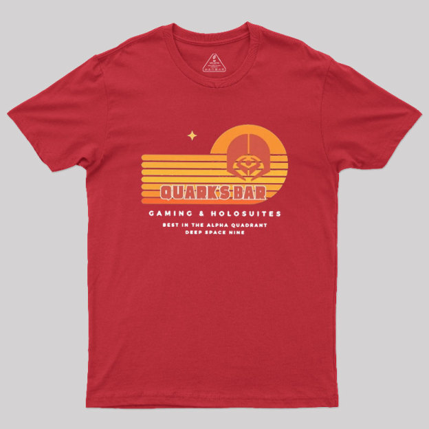 Quark's Bar Deep Space Nine Parody Geek T-Shirt