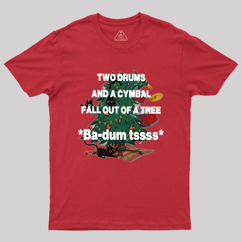Badum tssss Humour Christmas Geek T-Shirt