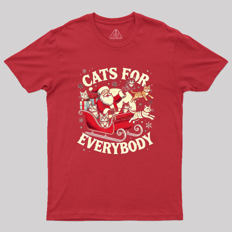 Christmas Cat Santa Cat Lover Geek T-Shirt