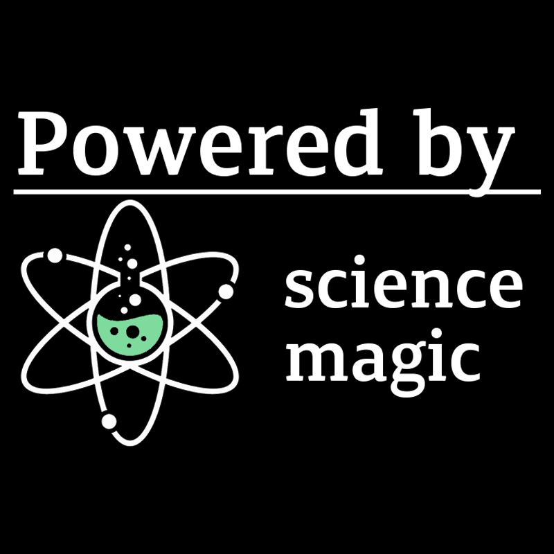 Powered By Science Magic Geek T-Shirt