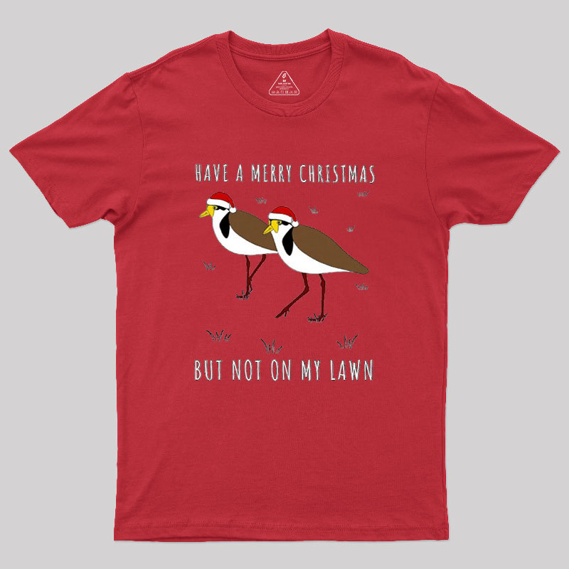 Masked Lapwing Plover Christmas Geek T-Shirt