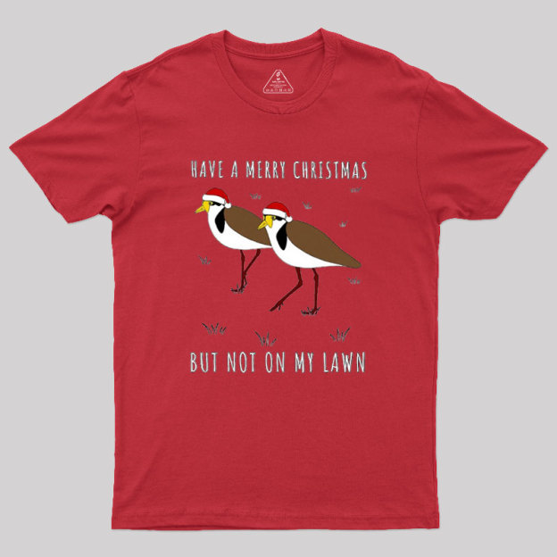 Masked Lapwing Plover Christmas Geek T-Shirt