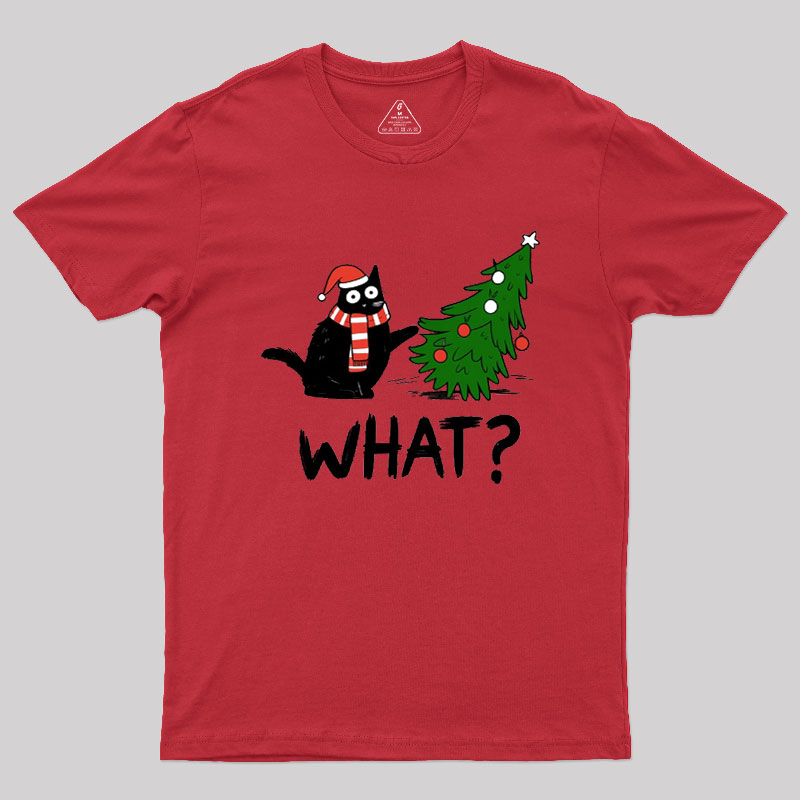 Christmas Cat What Geek T-Shirt