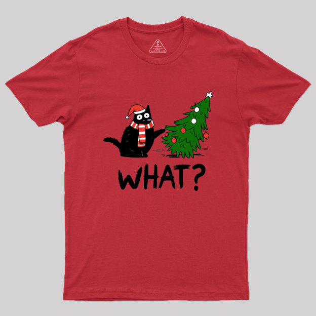Christmas Cat What Geek T-Shirt