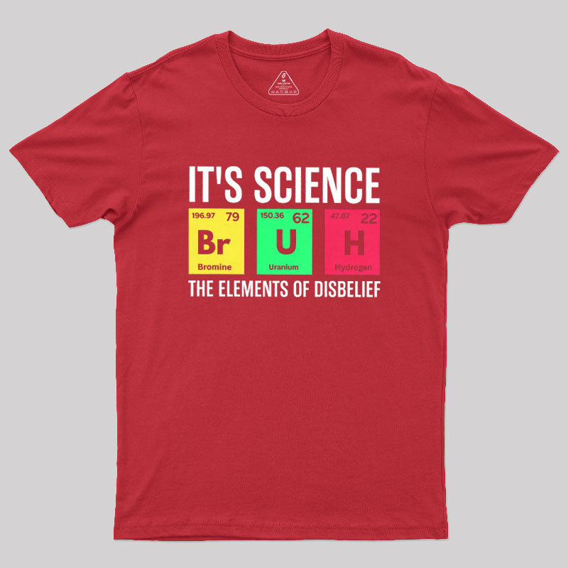 Funny Periodic Table Science Bruh Geek T-Shirt