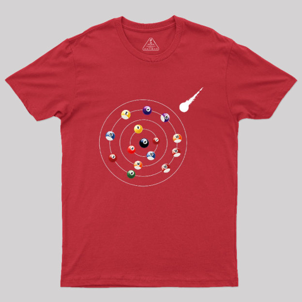 Pool Ball Solar System Geek T-Shirt