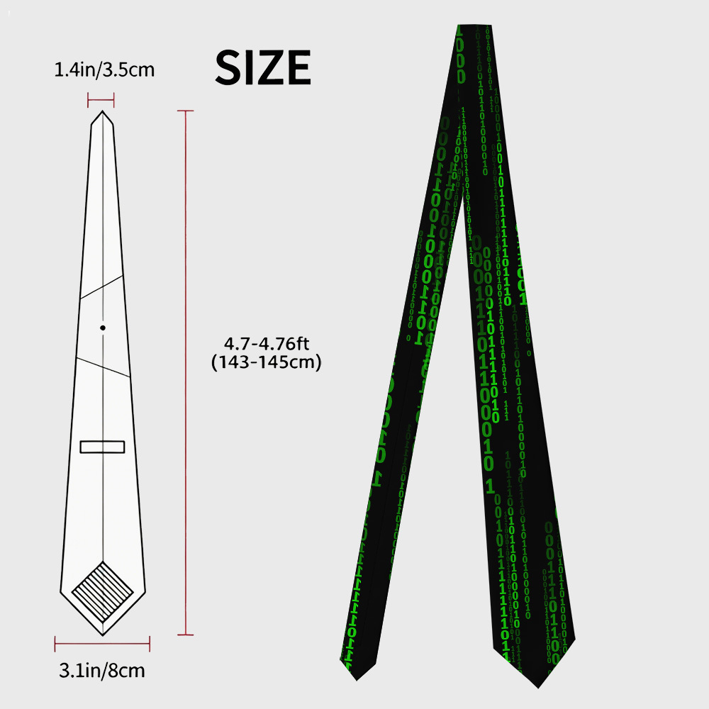 Follow the White Rabbit Black Green Design Art Geek Necktie