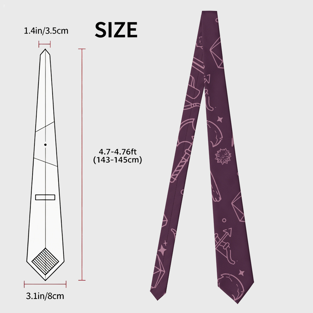 DND Medieval Weapons Geek Necktie