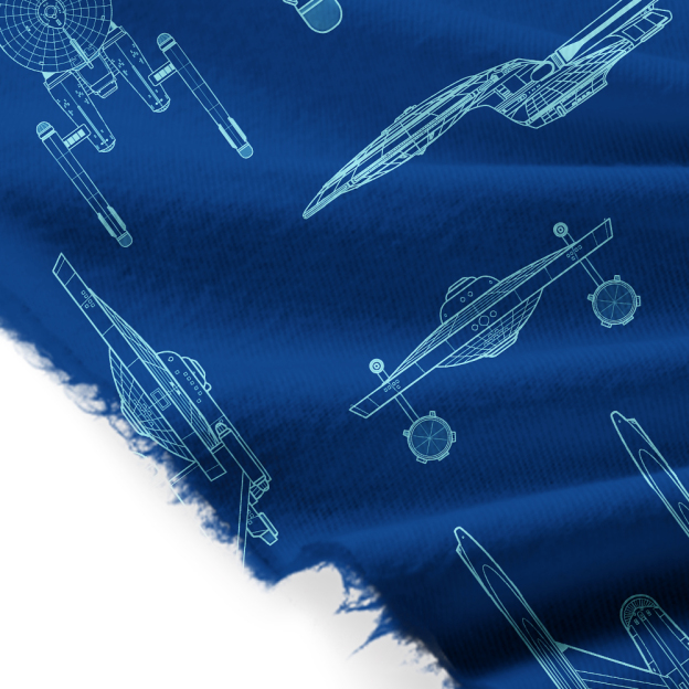Spaceship Line Drawing Geek Soft Fringed Scarf
